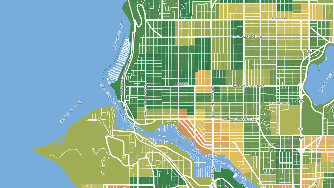 Sunset Hill, Seattle, WA Map of Drug-Related Crime Rates