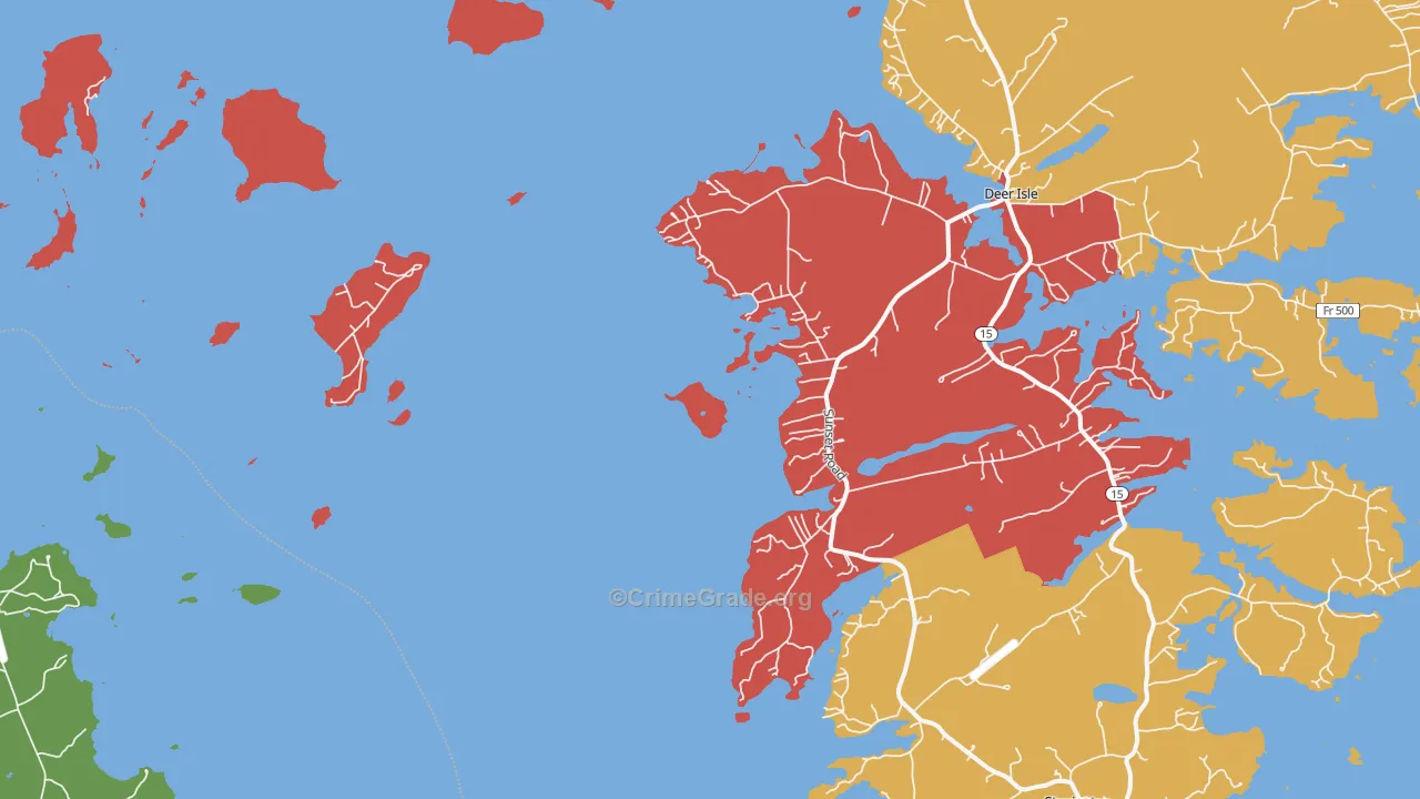 Sunset, ME Map of Drug-Related Crime Rates