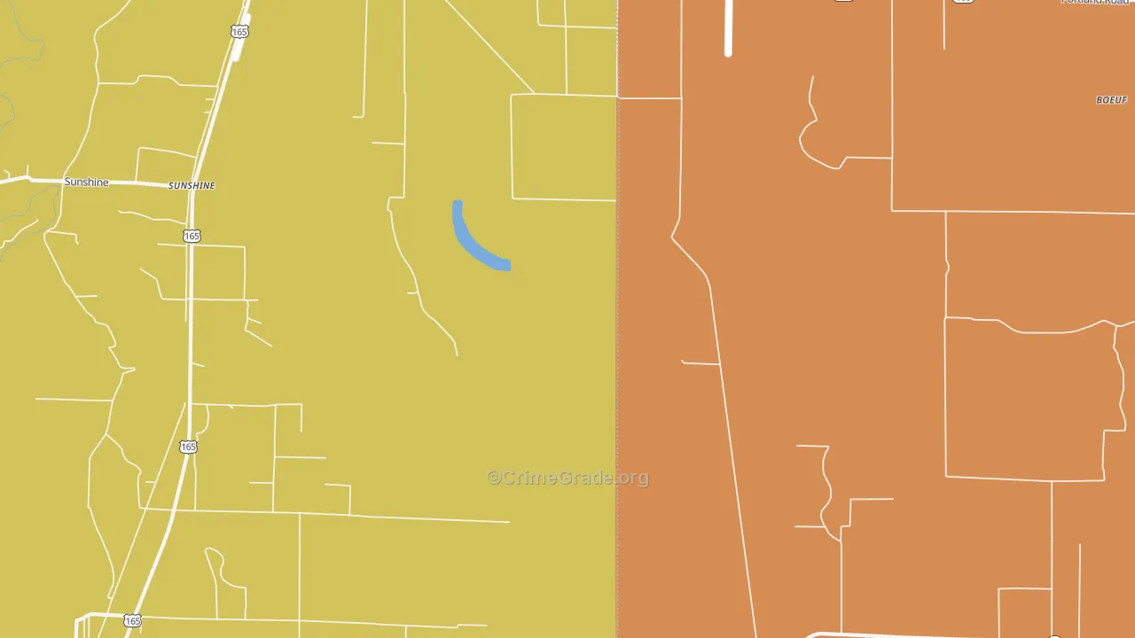 Sunshine, AR Map of Drug-Related Crime Rates