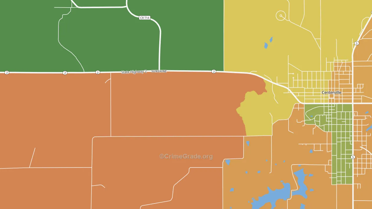 Sunshine, IA Map of Drug-Related Crime Rates