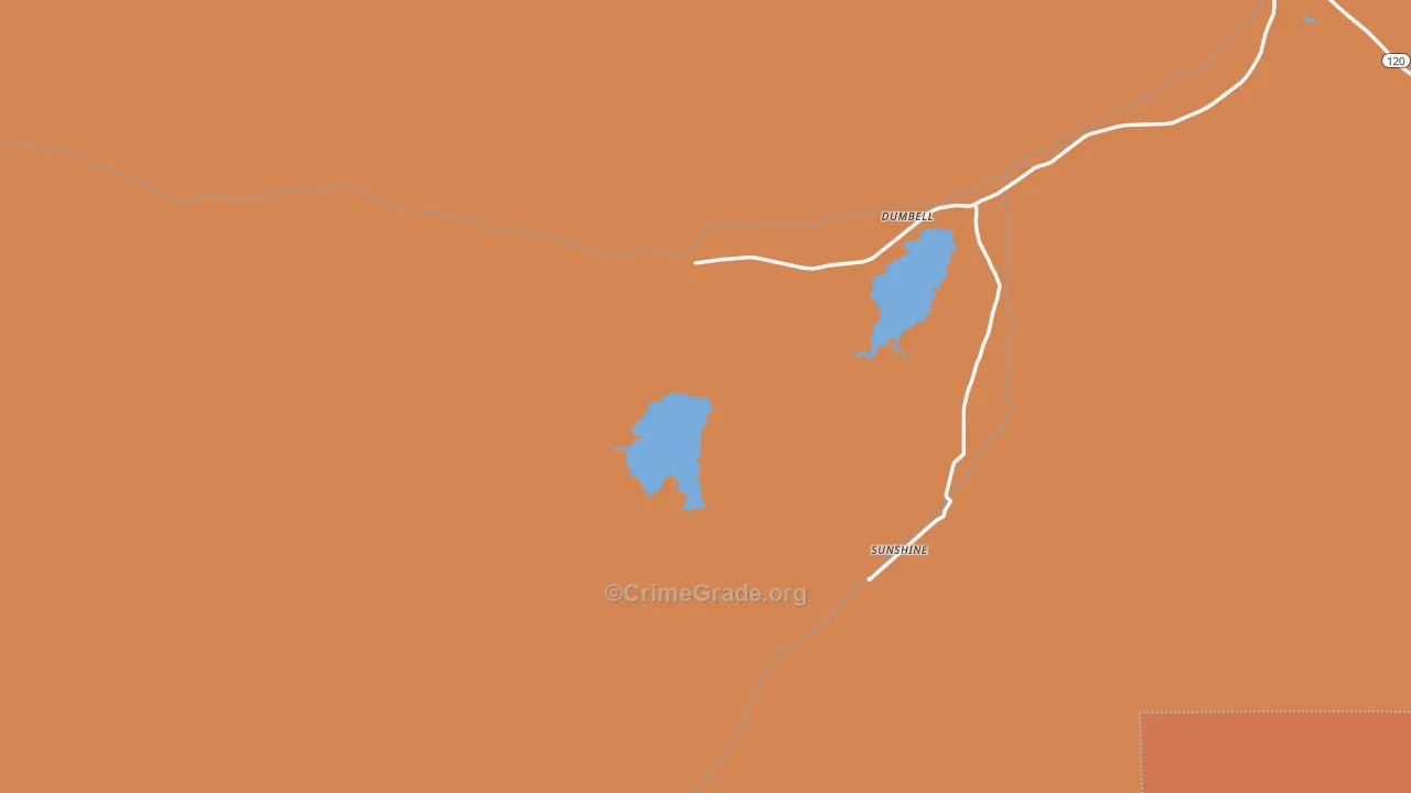 Sunshine, WY Map of Drug-Related Crime Rates