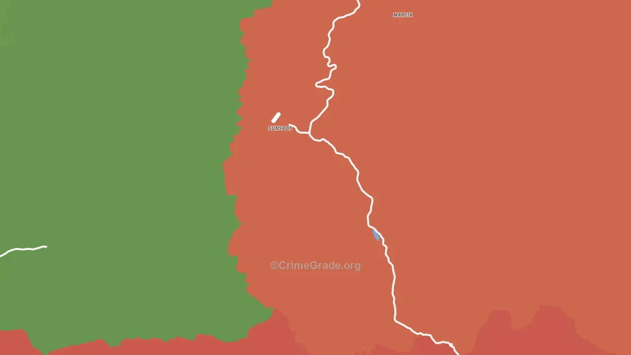 Sunspot, NM Map of Drug-Related Crime Rates