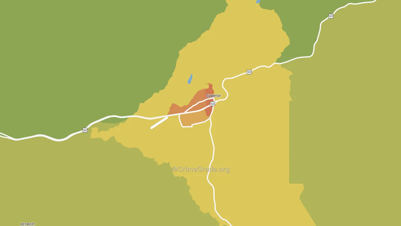 Superior, AZ Map of Drug-Related Crime Rates