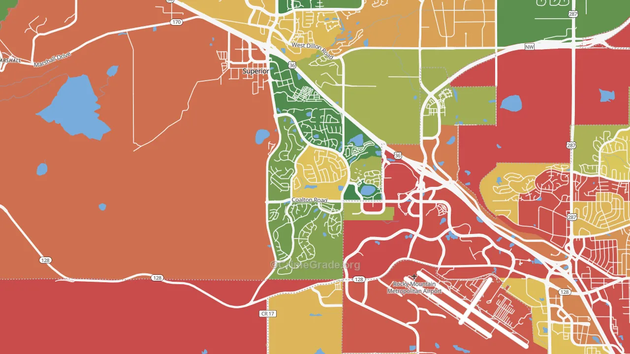 Superior, CO Map of Drug-Related Crime Rates