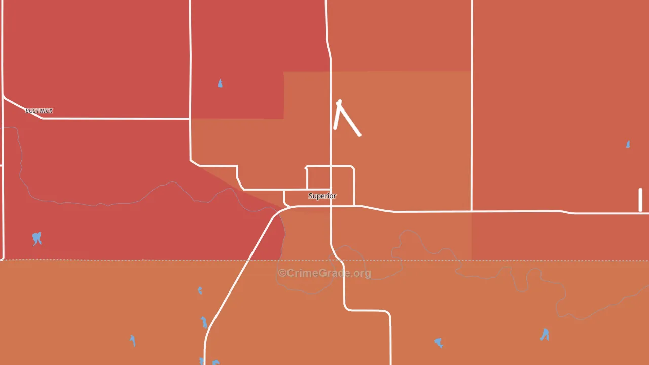 Superior, NE Map of Drug-Related Crime Rates