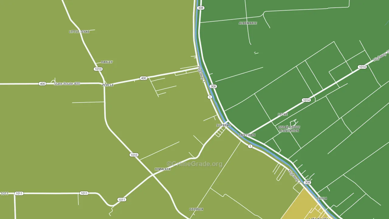 Supreme, LA Map of Drug-Related Crime Rates