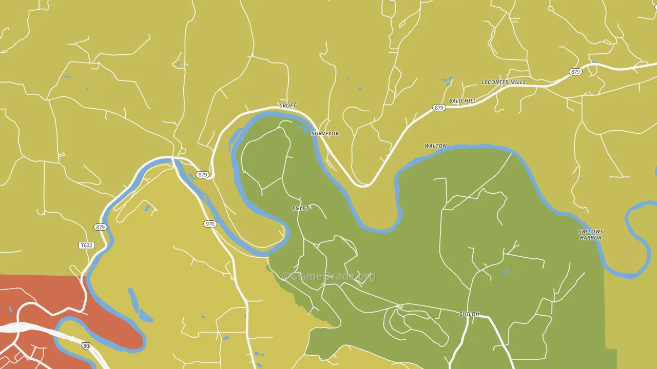 Surveyor, PA Map of Drug-Related Crime Rates
