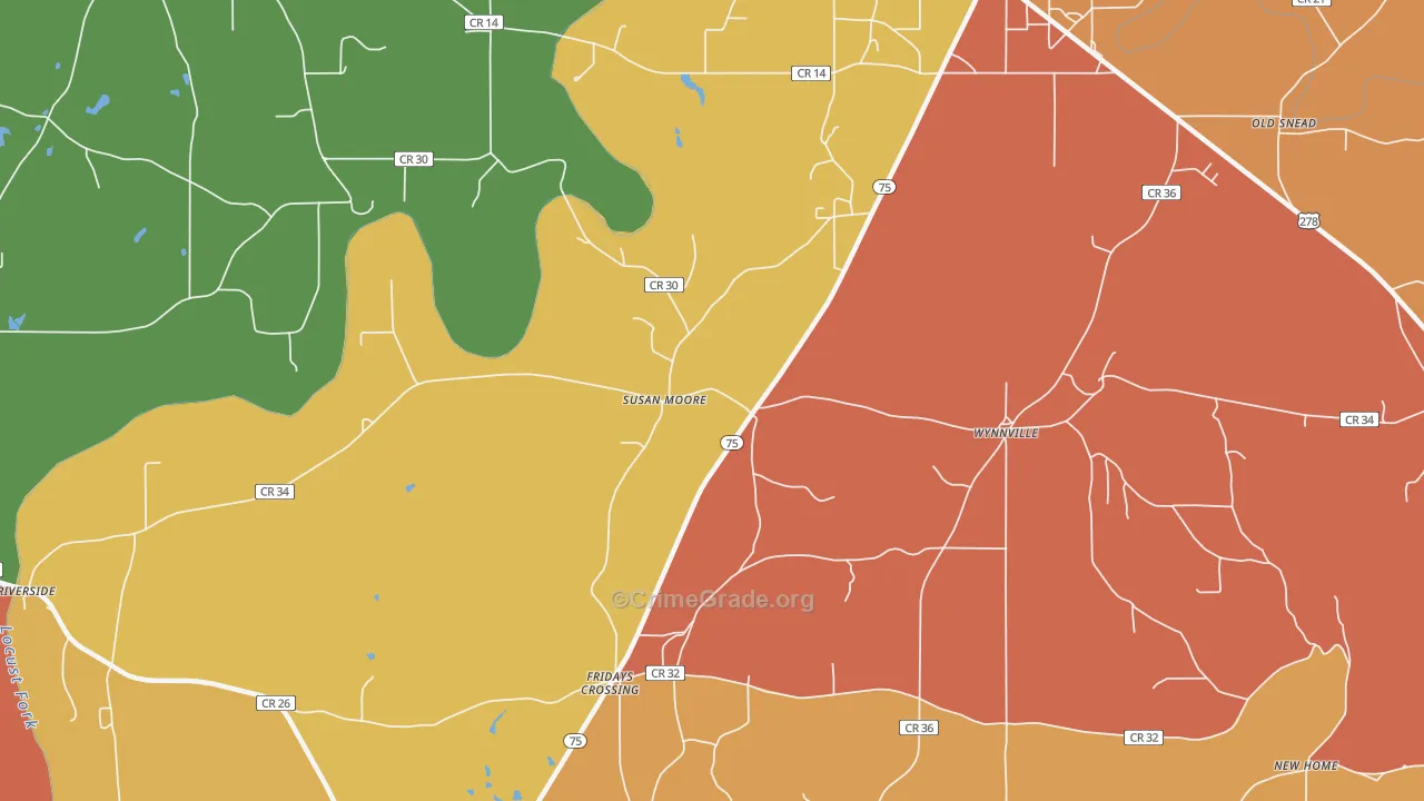 Susan Moore, AL Map of Drug-Related Crime Rates