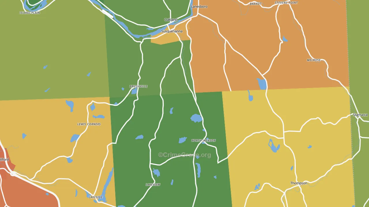 Susquehanna, PA Map of Drug-Related Crime Rates