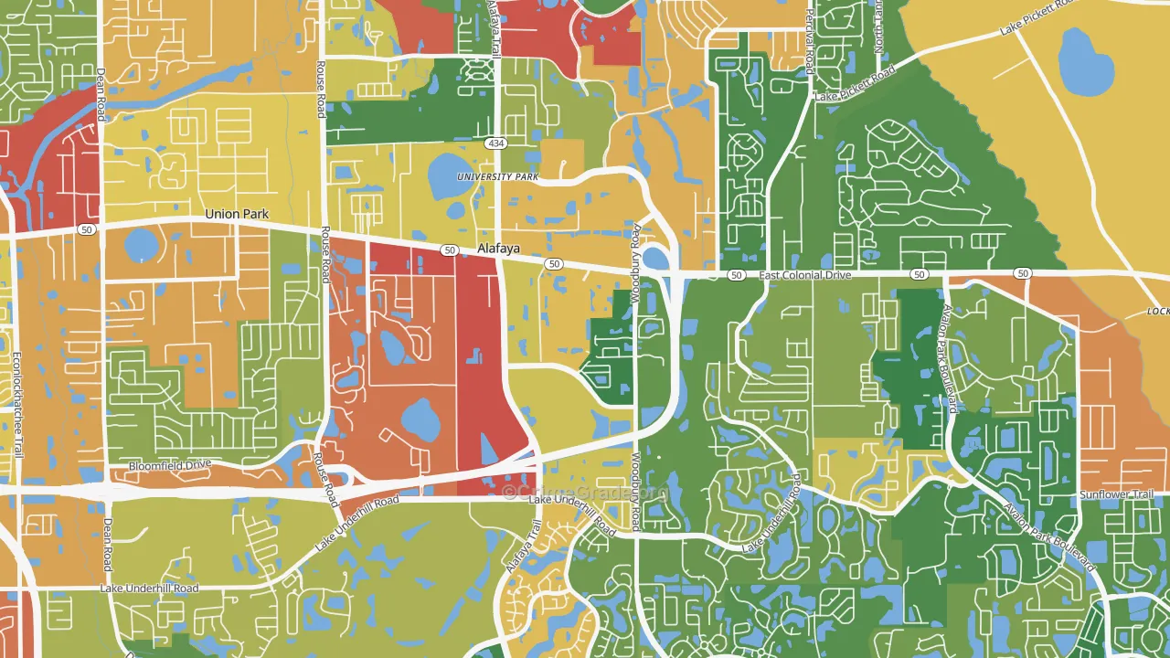 Sussex Place, Alafaya, FL Map of Drug-Related Crime Rates