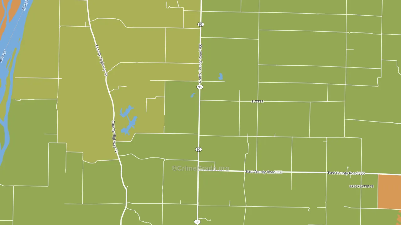 Sutter, IL Map of Drug-Related Crime Rates