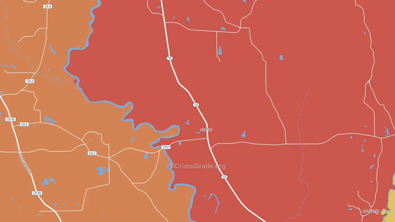 Suttle, AL Map of Drug-Related Crime Rates