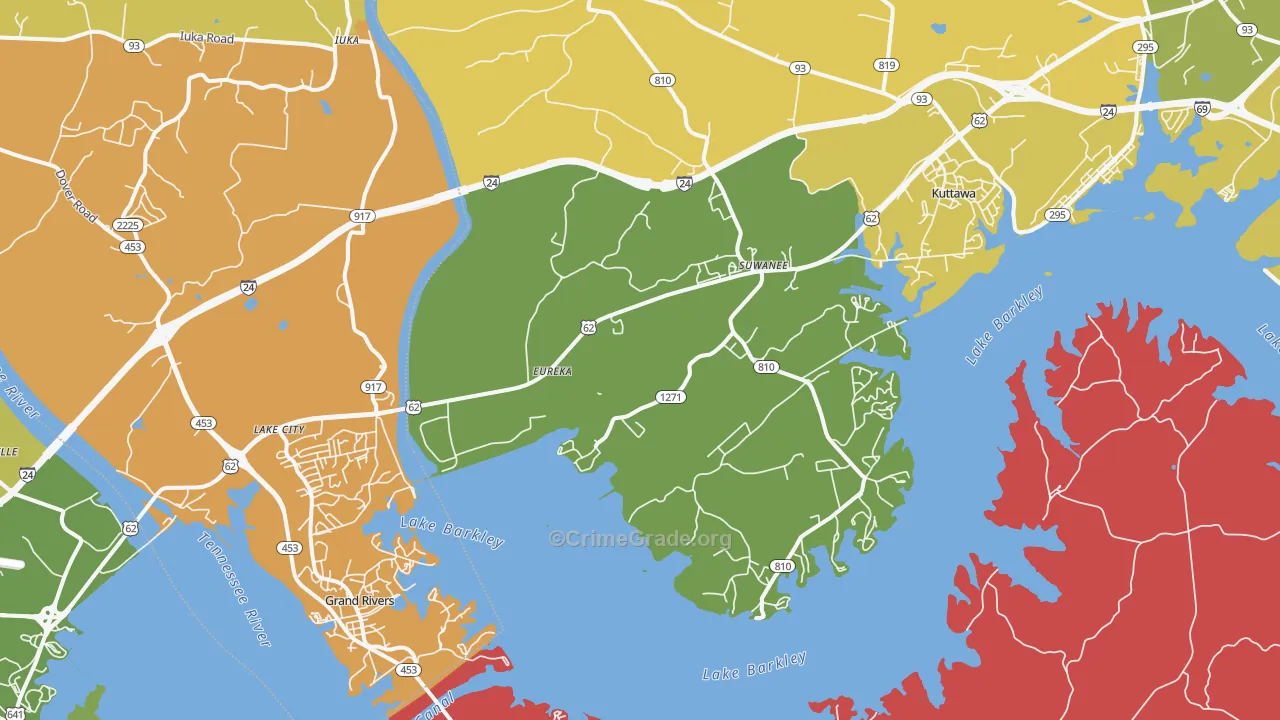 Suwanee, KY Map of Drug-Related Crime Rates