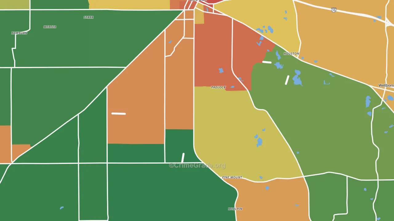 Suwannee County, FL Map of Drug-Related Crime Rates