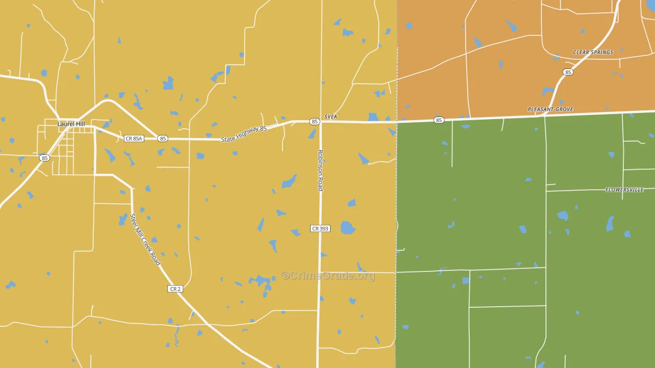 Svea, FL Map of Drug-Related Crime Rates