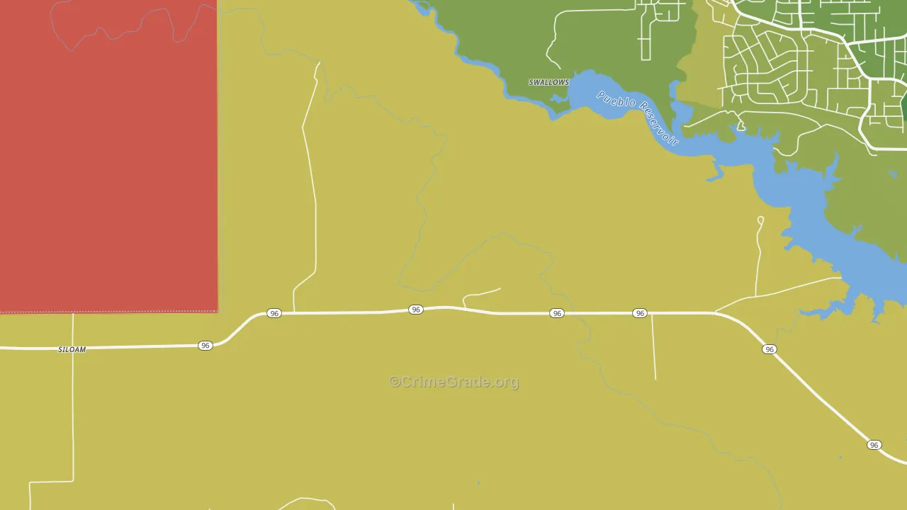 Swallows, CO Map of Drug-Related Crime Rates