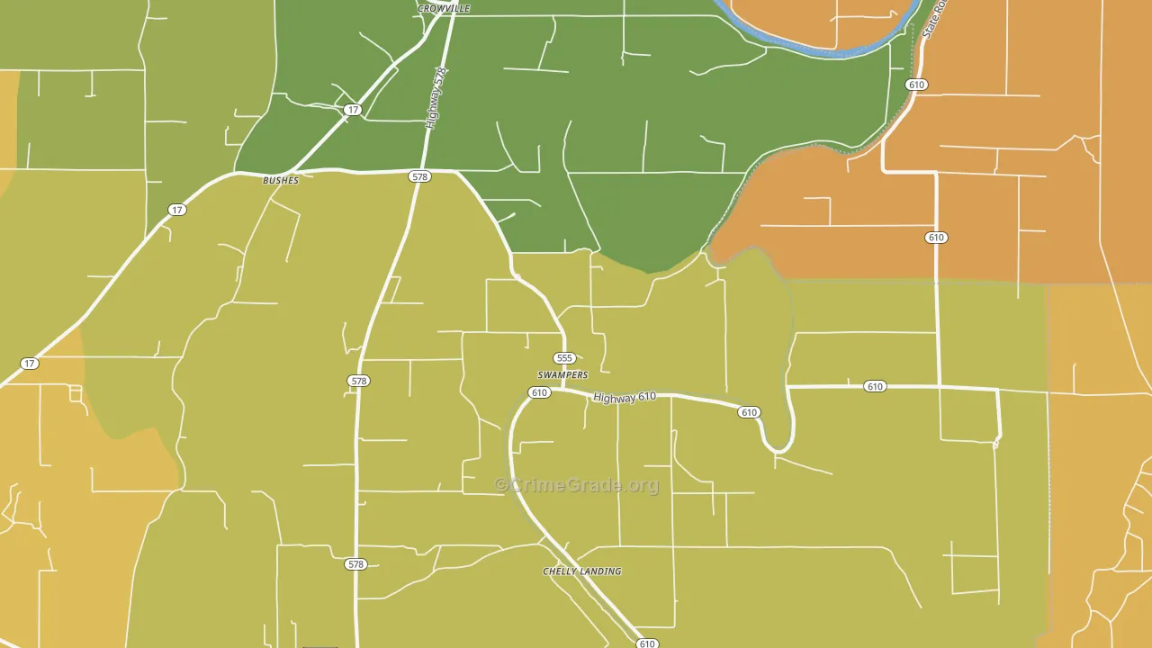 Swampers, LA Map of Drug-Related Crime Rates