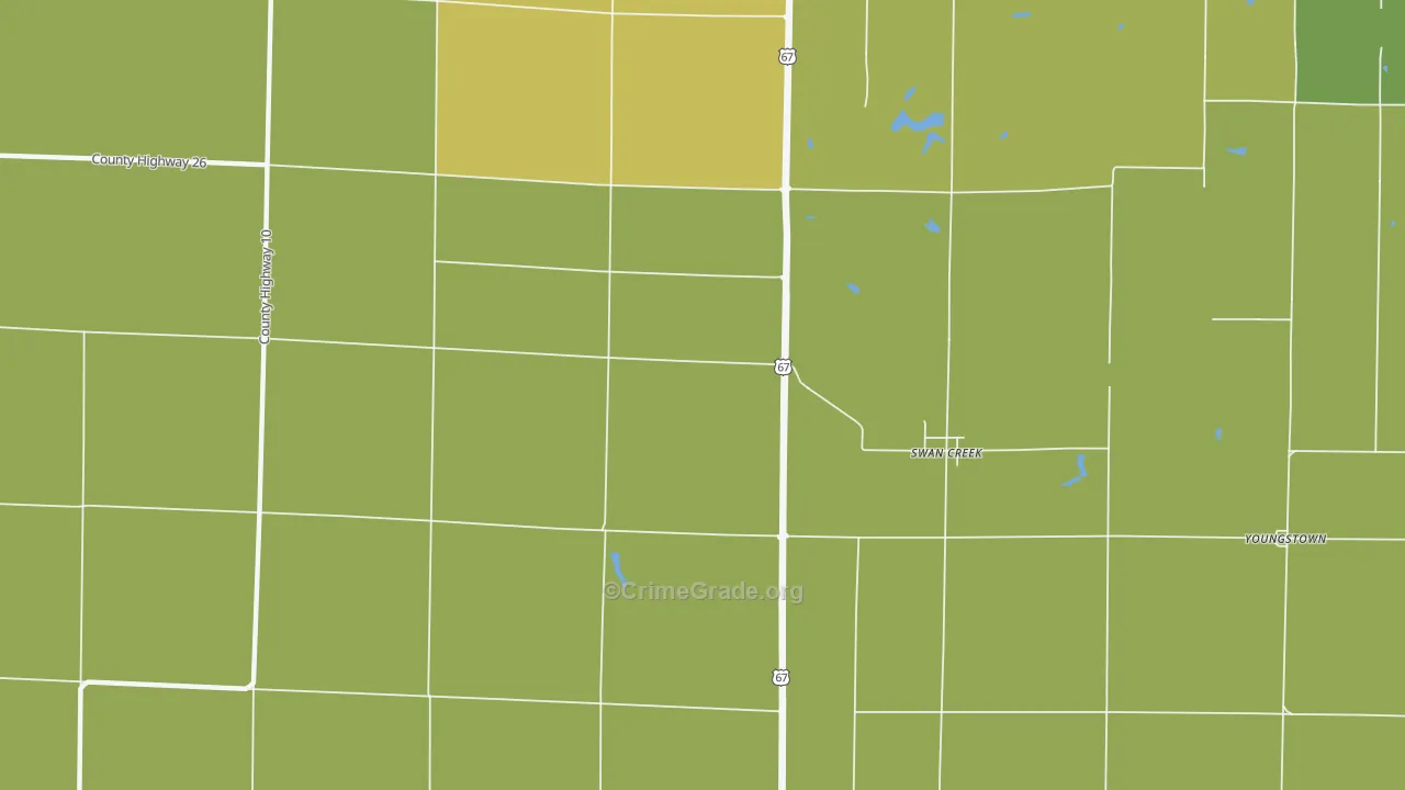 Swan Creek, IL Map of Drug-Related Crime Rates