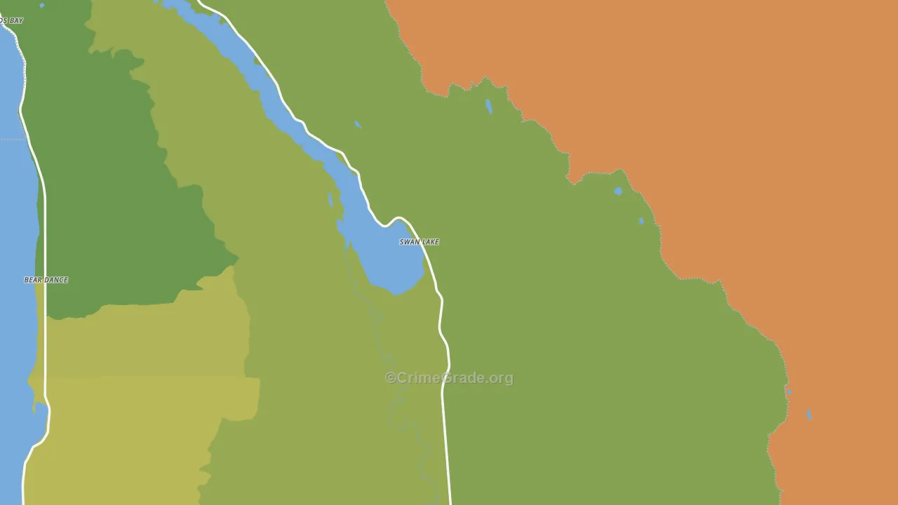 Swan Lake, MT Map of Drug-Related Crime Rates