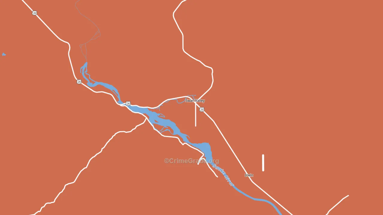 Swan Valley, ID Map of Drug-Related Crime Rates