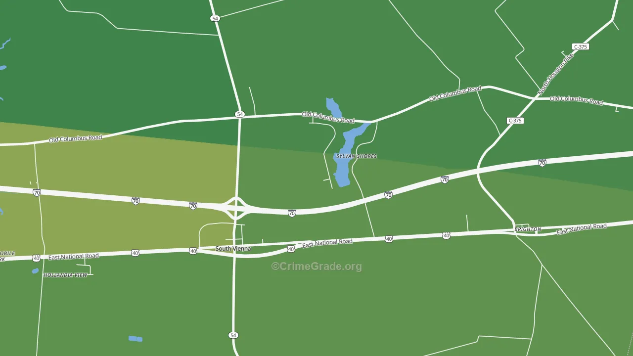Swanders, OH Map of Drug-Related Crime Rates
