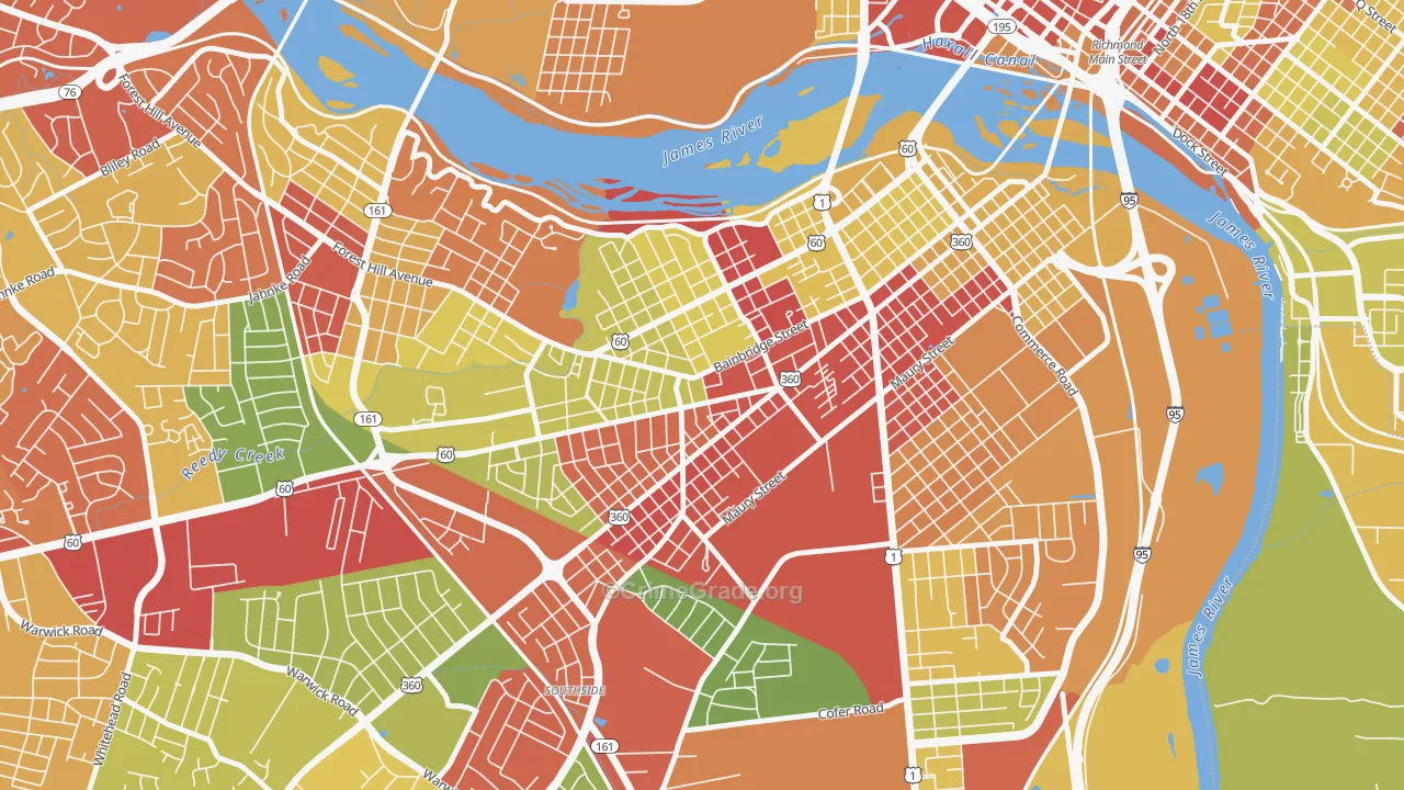 Swansboro, Richmond, VA Map of Drug-Related Crime Rates