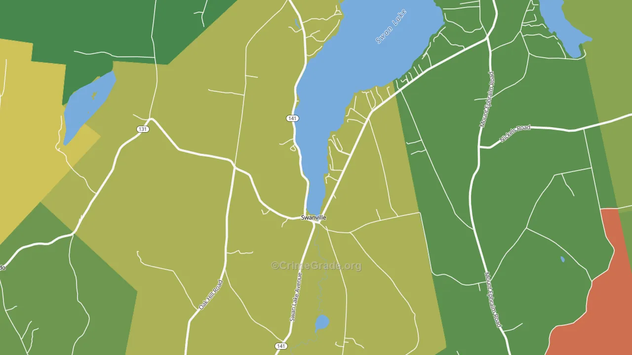 Swanville, ME Map of Drug-Related Crime Rates
