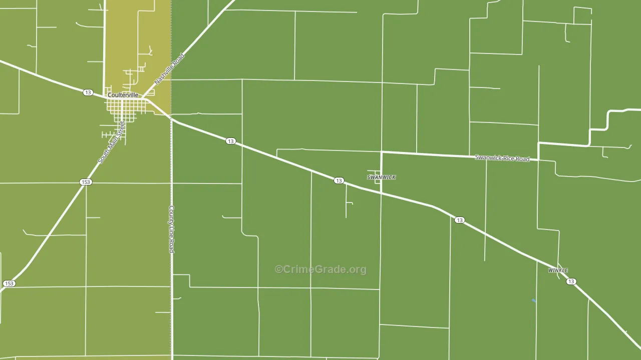 Swanwick, IL Map of Drug-Related Crime Rates
