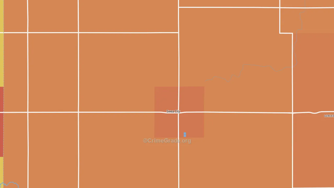 Swea City, IA Map of Drug-Related Crime Rates