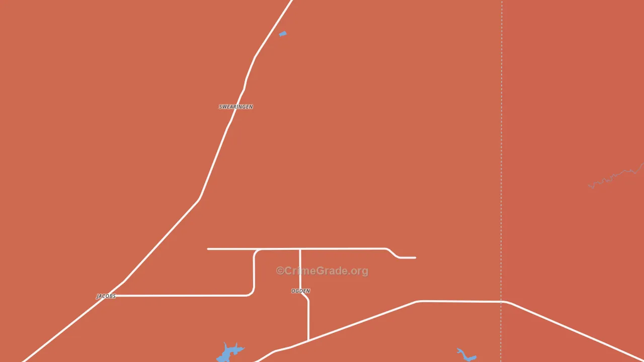 Swearingen, TX Map of Drug-Related Crime Rates