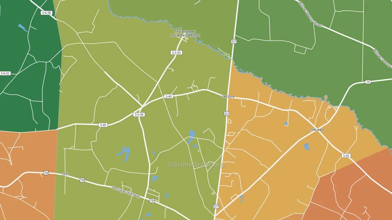 Sweden, SC Map of Drug-Related Crime Rates