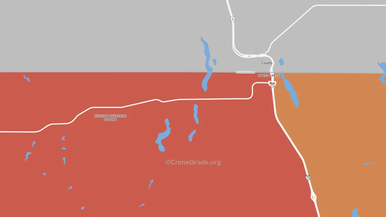 Sweet Grass, MT Map of Drug-Related Crime Rates