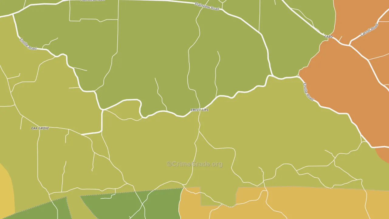 Sweet Lips, TN Map of Drug-Related Crime Rates