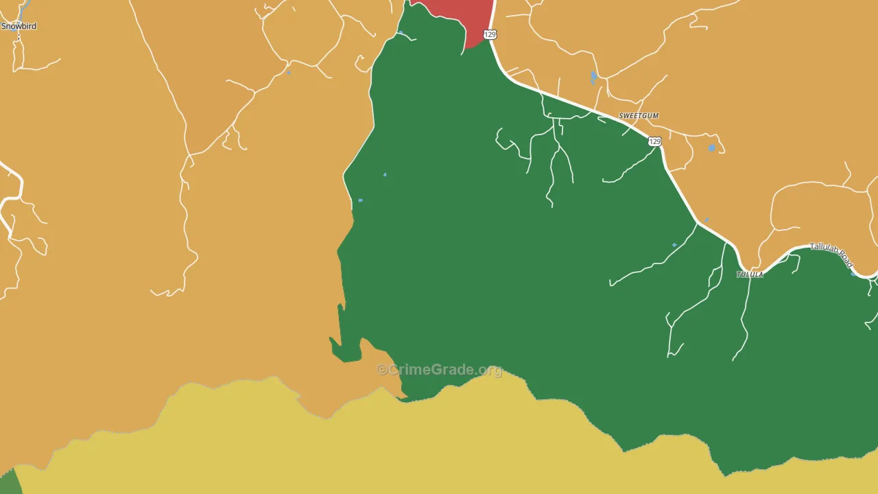 Sweetgum, NC Map of Drug-Related Crime Rates