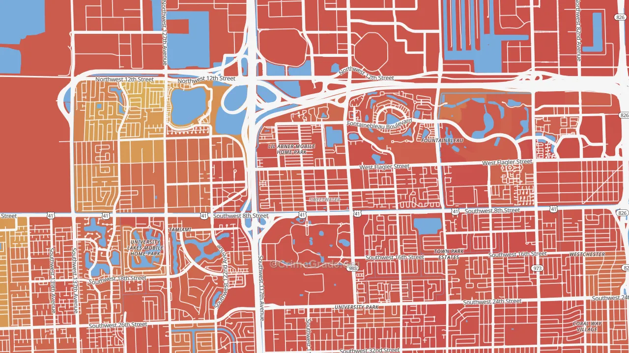 Sweetwater, FL Map of Drug-Related Crime Rates
