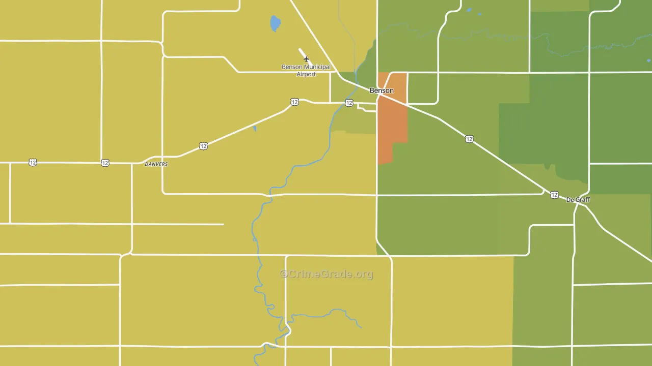 Swift County, MN Map of Drug-Related Crime Rates