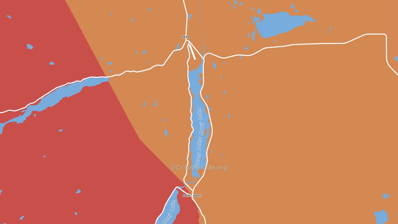 Swiftcurrent, MT Map of Drug-Related Crime Rates
