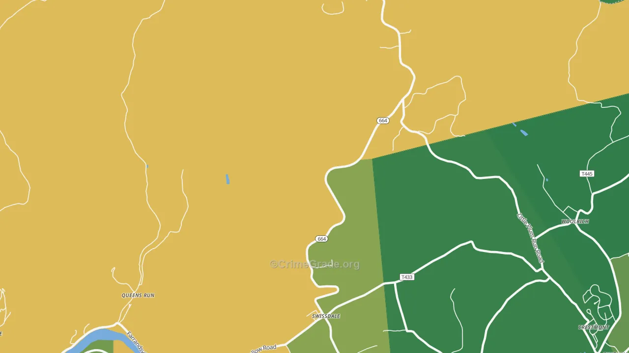 Swissdale, PA Map of Drug-Related Crime Rates