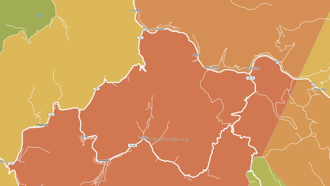 Switchback, WV Map of Drug-Related Crime Rates