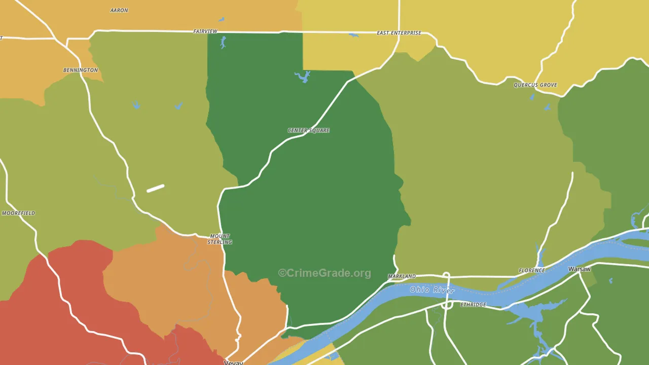 Switzerland County, IN Map of Drug-Related Crime Rates