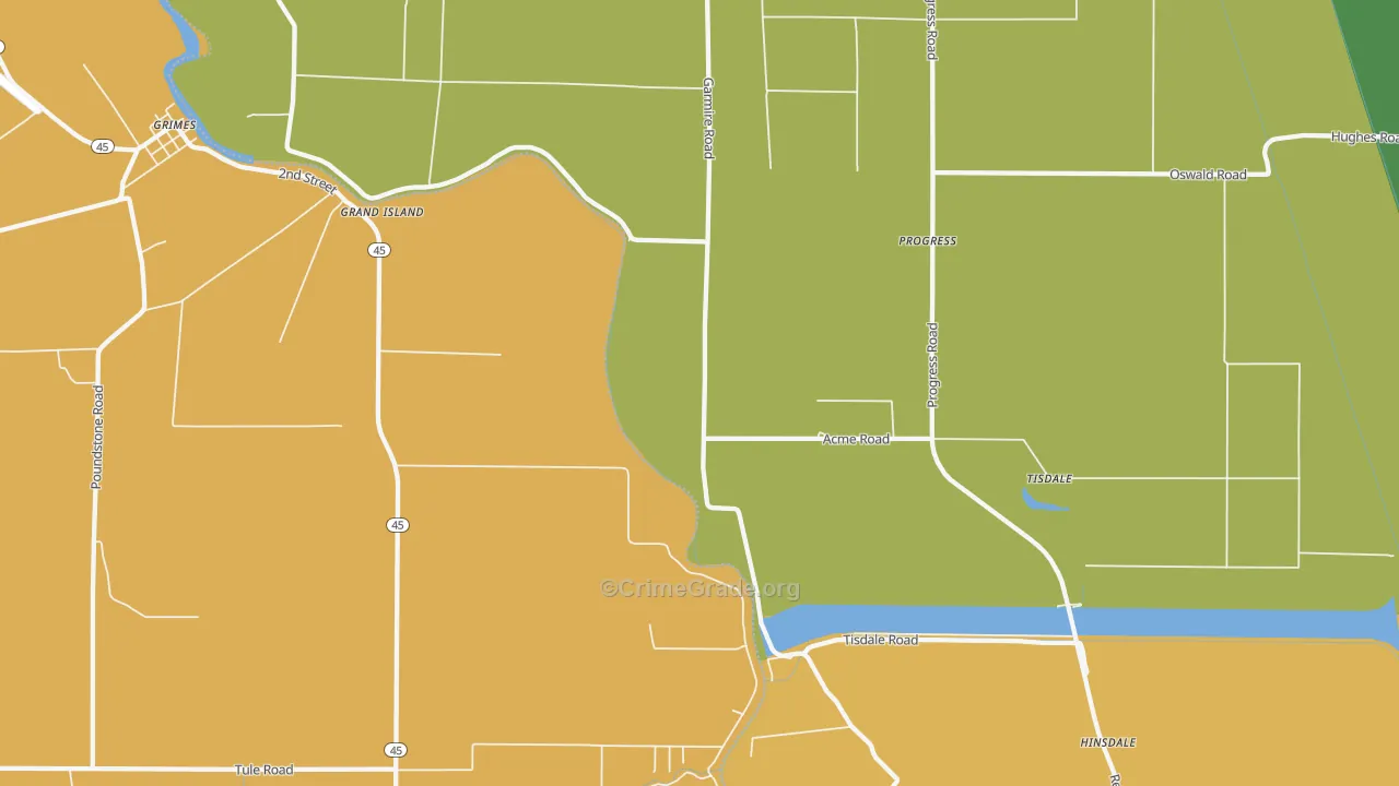 Sycamore, CA Map of Drug-Related Crime Rates