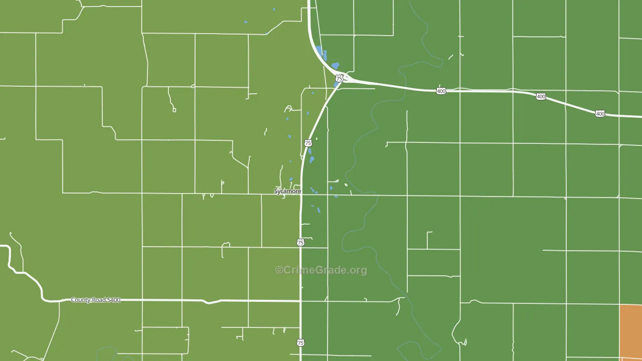 Sycamore, KS Map of Drug-Related Crime Rates