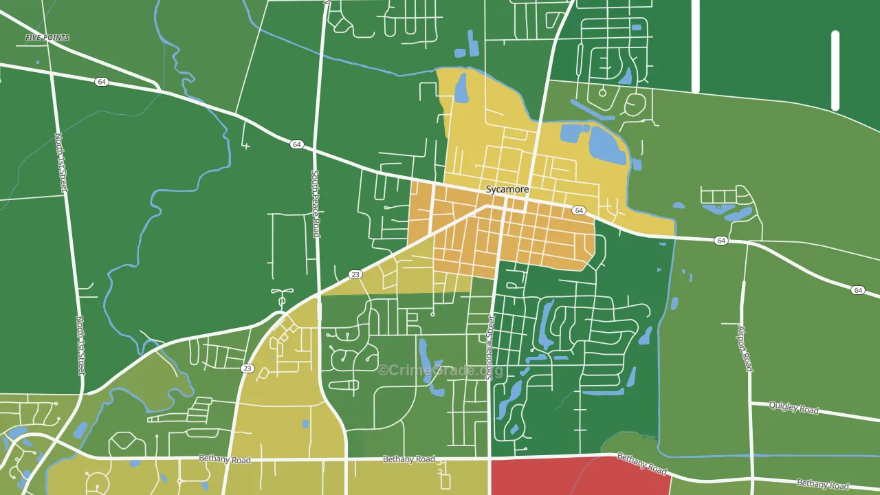 Sycamore Manor, Sycamore, IL Map of Drug-Related Crime Rates