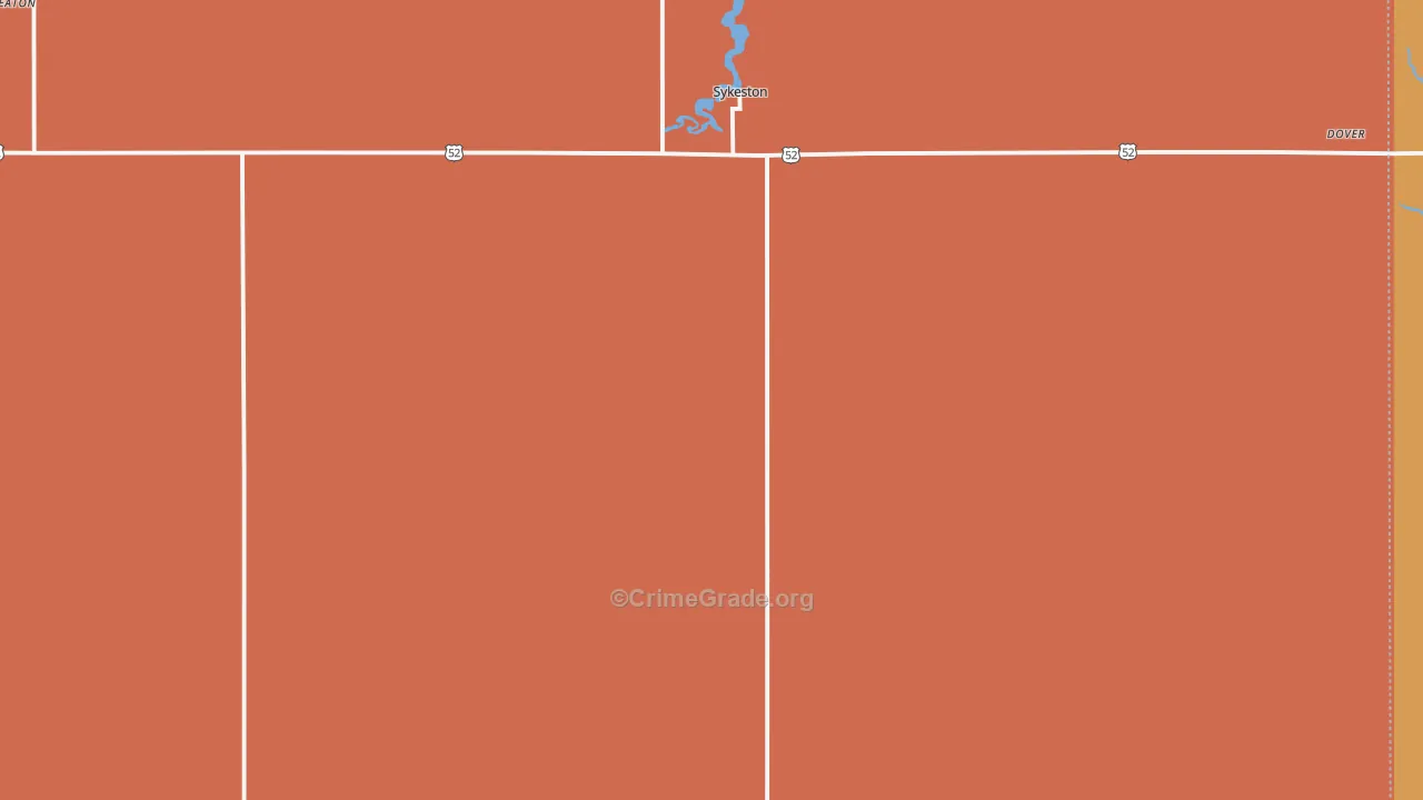 Sykeston, ND Map of Drug-Related Crime Rates
