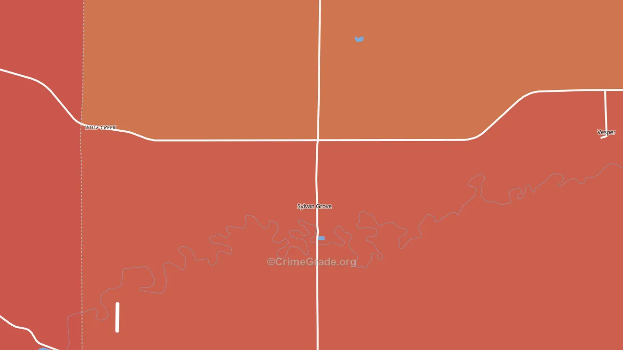 Sylvan Grove, KS Map of Drug-Related Crime Rates