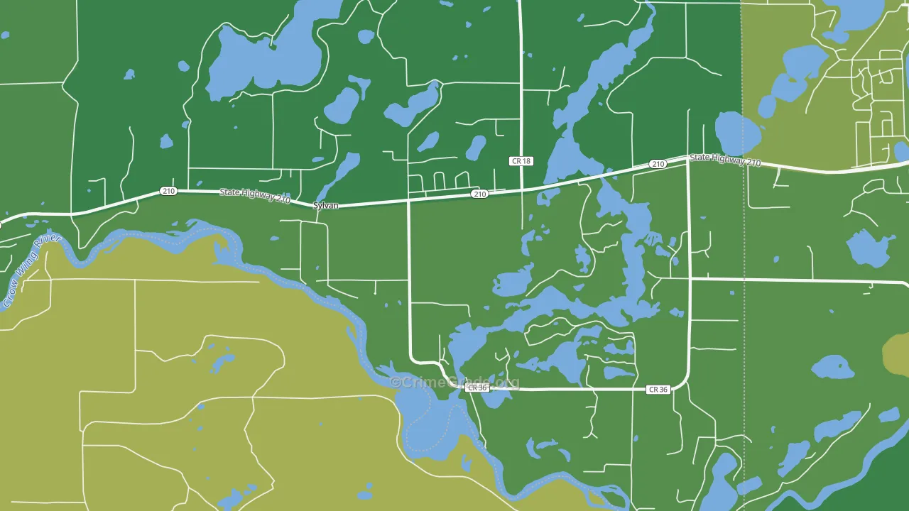 Sylvan, MN Map of Drug-Related Crime Rates