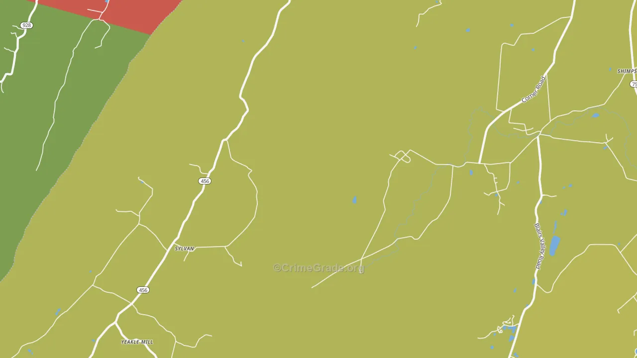 Sylvan, PA Map of Drug-Related Crime Rates