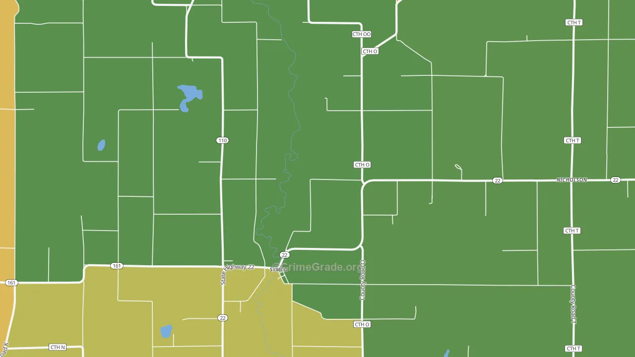 Symco, WI Map of Drug-Related Crime Rates