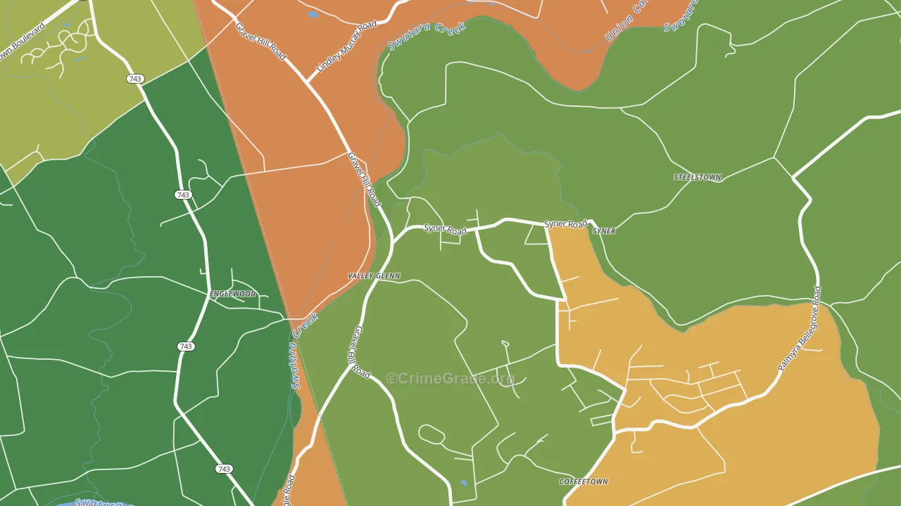 Syner, PA Map of Drug-Related Crime Rates
