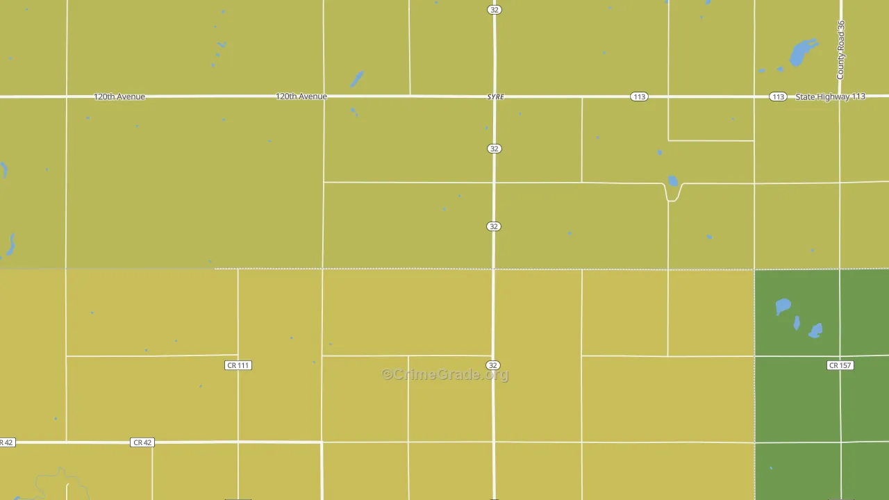 Syre, MN Map of Drug-Related Crime Rates